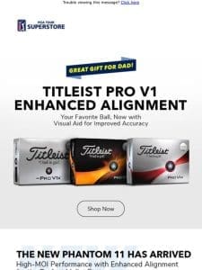 Launch Alert: Titleist Pro V1 Enhanced Alignment