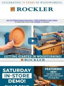 Learn to Turn – See the Rockler Midi Lathe in Action!