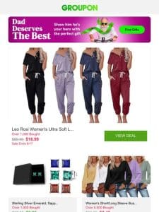 Leo Rosi Women’s Ultra Soft Lounge Set (S-2X) and More