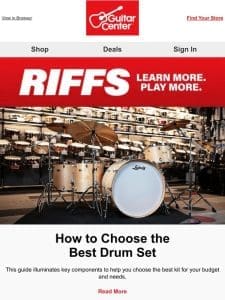 Let us help you pick out the best drum set