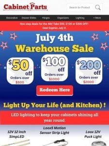 Light Up Your Savings: Up to $200 Off