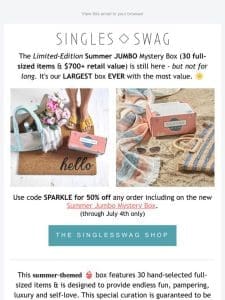 Limited-Edition Summer JUMBO Box – 30 full-sized Items