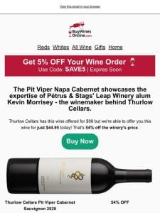 Limited Offer: Get 54% OFF This Napa Cabernet from Winemaker Kevin Morrisey!