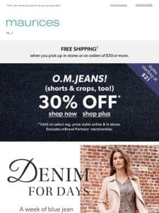 ? Live life in jeans (30% off!) ?