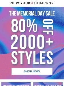 Long Weekend Vibes??? 80% OFF 2000+ STYLES!!