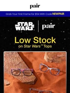 Low Stock on STAR WARS? Tops