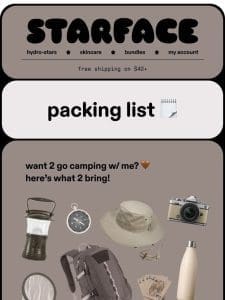 MADE U A PACKING LIST ⛺