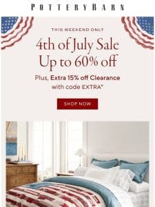 MAJOR DEALS: 4th of July Sale + Extra 15% off clearance