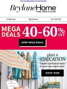 MEGA SAVINGS ALERT – 40-60% Off