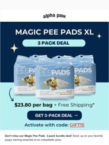 ? Magic Pee Pads XL on SALE!