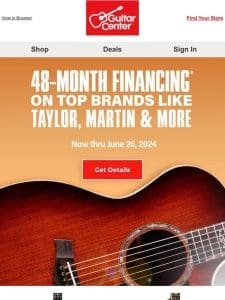 Make a premium acoustic yours and pay over time