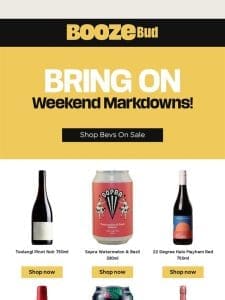 Markdowns: Toolangi， Maker’s Mark， Nomad， and more.