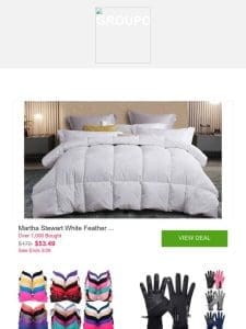 Martha Stewart White Feather & Down Comforter and More