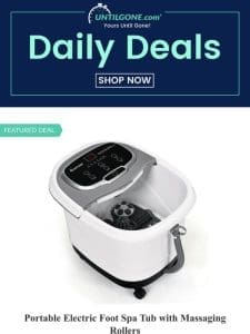 Massaging Foot Spa Tub | Waterproof Phone Case | Wireless Car Transmitter