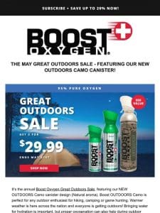 ? May GREAT OUTDOORS Sale ? – Featuring our NEW Camo Canister! ?