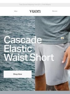 Meet the Cascade Elastic Waist Short