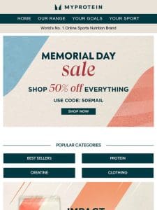 Memorial Day Sale is still going on!