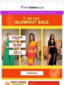 ?Mid-year blowout sale starts????End in 3 days?