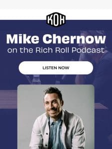 Mike is on the Rich Roll Podcast TODAY!  ️