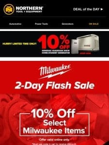 Milwaukee Flash Sale ? Use Code: NEWRED