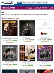 Music New Releases at CD Universe