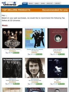 Music Top Sellers at CD Universe