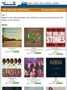 Music Top Sellers at CD Universe