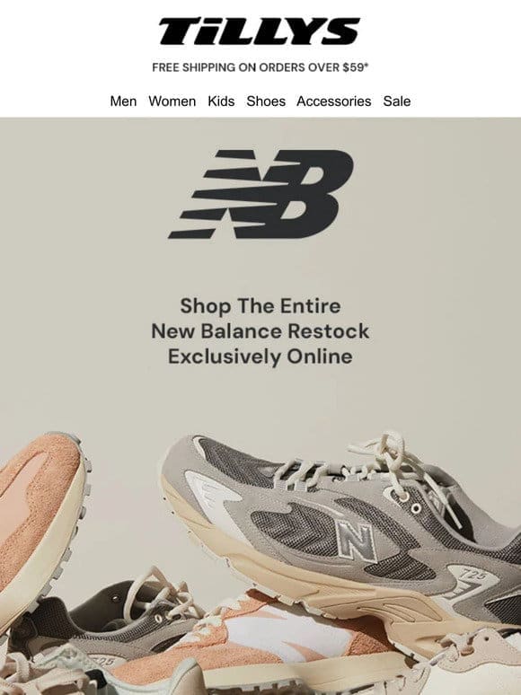 NEW BALANCE → all the latest