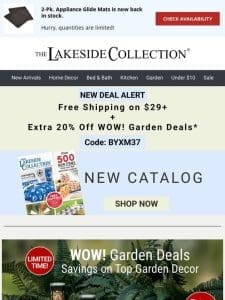 NEW DEAL ALERT! Extra 20% Off WOW! Garden + Free Shipping!