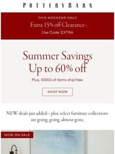 NEW DEALS ADDED + extra 15% off clearance