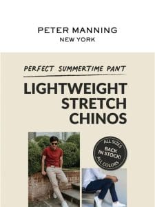 NEW DROP: Lightweight Stretch Chinos