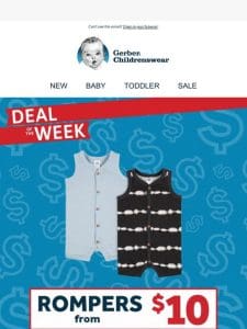 NEW Deal of the Week: Rompers From $10