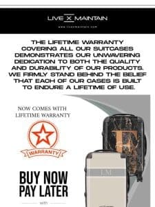 ? NEW Lifetime Warranty On Suitcases