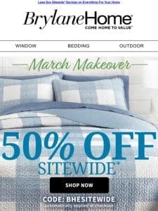 NEW MESSAGE: 50% OFF Sitewide*