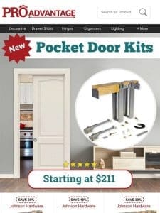 NEW! Soft-close pocket door kits