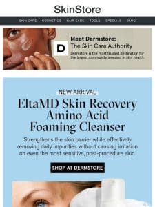 NEW from EltaMD at Dermstore: Skin Recovery Amino Acid Foaming Cleanser