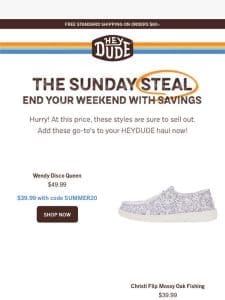 NGL， this Sunday Steal is serving