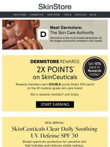 NOW: Earn 2x Points on SkinCeuticals at Dermstore