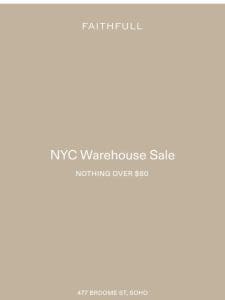 NYC Warehouse Sale: Starts Tomorrow