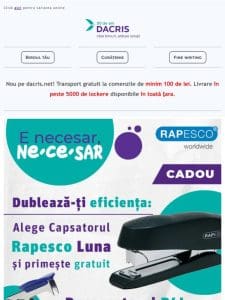 Necesarul de week-end vine acum la pachet cu un CADOU de la Rapesco!