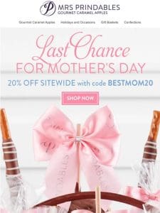 Need Mother’s Day gift ideas? Open this and save 20%