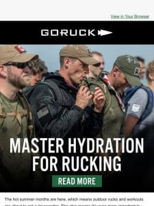 Never Feel Dehydrated On a Ruck Again