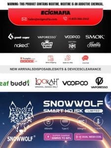 New Arrival! SnowWolf Smart HD 15K Limited Disposable (15000 Puffs)??