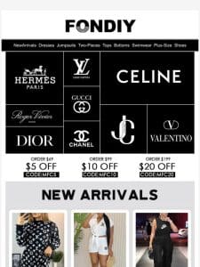 New Arrivals + Extra Savings Inside