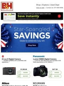 New Cameras from Leica， Panasonic & Nikon + 4th of July Savings!