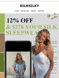 New Collection Launch: First 24 Hours Exclusive – $278 Off Silk Sleepwear