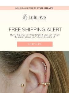 New Earrings & Free Shipping? Yes， Please!