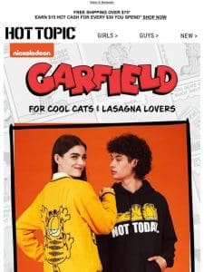 ? New Garfield styles for cool cats & lasagna lovers ?