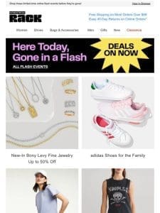 New-In Bony Levy Fine Jewelry Up to 50% Off | adidas Shoes for the Family | adidas Activewear from $25 | And More!