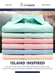 New: Island-Inspired Stripe Polos